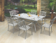 Nikki 7 Piece Alu Patio Suite Sand Colour                    