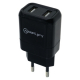 Amplify Dual Usb Wall Charger With Cable - Black Amp-8039-bk 