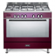Elba Fusion 90cm Red Stove 5 Burner / Electric Oven 9fx827r by Elba in Online Only Deals, Shop By Room, Ranges, Products, Extended Range, Kitchen, Appliances, Ovens, Stoves & Microwaves, Free Standing Stoves at House & Home.