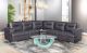 Moana 5 Piece Grey Modular Corner Fabric Lounge Suite        