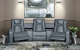 Hannah 5 Pce Home Theatre 2 Recliner - Charcoal              