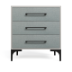 Chigaco Grey And Black 3 Drawer Chest in Free Delivery, Shop By Room, Products, Bedroom, Bedroom, Furniture, Bedroom, Chest of Drawers at House & Home.