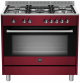 La Germania Gas Electric Stove Burgandy Rus95c61ldvi by La Germania in Online Only Deals, Loadshedding Essentials, Shop By Room, Ranges, Products, Gas Solutions Range, Extended Range, La Germania, Kitchen, Appliances, Ovens, Stoves & Microwaves, Free Standing Stoves at House & Home.