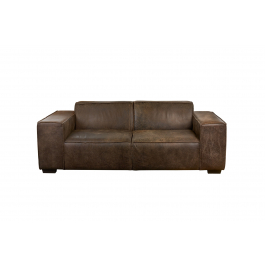 Andes 3division Buffed Full Leather Couch