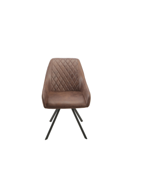 Giselle 360 Swivel Dining Chair Brown                        