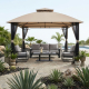 Sabi Steel Gazebo 3m X 3m in Free Delivery, Shop By Room, Products, Patio, Outdoor, Outdoor Living, Garden Furniture, Gazebos at House & Home.