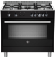 La Germania Gas Stove Black Rus95c81dne by La Germania in Shop By Room, Products, Kitchen, Appliances, Ovens, Stoves & Microwaves, Free Standing Stoves at House & Home.