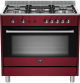La Germania Gas Stove Burgandy Rus95c81dvi by La Germania in Shop By Brand, Shop By Room, Products, Gas Solutions Range, La Germania, Kitchen, Appliances, Ovens, Stoves & Microwaves, Free Standing Stoves at House & Home.