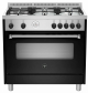 La Germania Black Gas Stove Ams95c81bne by La Germania in Shop By Room, Products, Kitchen, Appliances, Ovens, Stoves & Microwaves, Free Standing Stoves at House & Home.