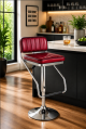 Angela Red Bar Stool in Spring Essentials, Shop By Room, Products, Heydays Showstopper Sale, Entertainment Room, Furniture, Dining Room, Bars and Bar Chairs at House & Home.