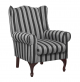 Ascot Grey Stripe Wingback in Home Grown, Shop By Room, Products, Lounge, Furniture, Lounge, Wingbacks and Tub Chairs at House & Home.