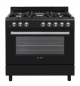 Elba Essential 90cm Full Gas Black Stove by Elba in Shop By Room, Products, Gas Solutions Range, Kitchen, Appliances, Ovens, Stoves & Microwaves, Free Standing Stoves at House & Home.