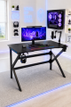 Nero Gaming Table Black K01-rgb in Gamings, Shop By Room, Ranges, Products, Gaming, Entertainment Room, Gaming Range, Office, Furniture, AudioVisual, Gaming Desks, Office Furniture, Gaming and Accessories, Desks & Chairs at House & Home.