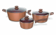 Bennett Read 6 Piece Copper And Rock Potset by Bennett Read in Shop By Room, Products, Kitchen, Appliances, Small Appliances, Home Goods at House & Home.