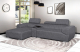 Armani 2 Seater Grey Chaise With Console in Free Delivery, New Arrivals, Shop By Room, Products, Lounge, Lounge, Furniture, Lounge, Chaise Lounge Suites at House & Home.
