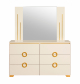 Ariana High Gloss 2pce Dresser & Mirror in Shop By Room, Products, Bedroom, Furniture, Bedroom, Dressing Tables Chest of Drawers and Mirrors at House & Home.