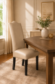 Reid Curved Beige Dining Chair in Shop By Room, Products, Dining Room, Dining Room, Dining Chairs at House & Home.