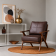 Zahara Sl2279-b Occasional Chair Faux Leather Brown in Coming Soon, Shop By Room, Products, Furniture, Lounge, Occasional Chairs at House & Home.