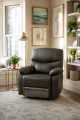 Morgan Full Leather Electric Recliner Brown in Coming Soon, Shop By Room, Products, Lounge, Furniture, Lounge, Recliners at House & Home.