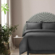 Sheraton T400 45x70 Charcoal 100% Cotton Oxford P/case in Shop By Room, Products, Bedroom, Bedding, Linen, Sheets & Pillowcases at House & Home.