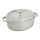 Staub Round White Truffle Cast Iron Casserole - 28cm by Staub in Online Only Deals, Shop By Brand, Shop By Room, Ranges, Products, Staub, Extended Range, Kitchen, Appliances, Small Appliances, Home Goods at House & Home.