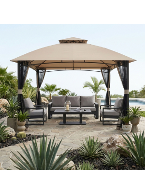 Sabi Steel Gazebo 3m X 3m in Free Delivery, Shop By Room, Products, Patio, Outdoor, Outdoor Living, Garden Furniture, Gazebos at House & Home.