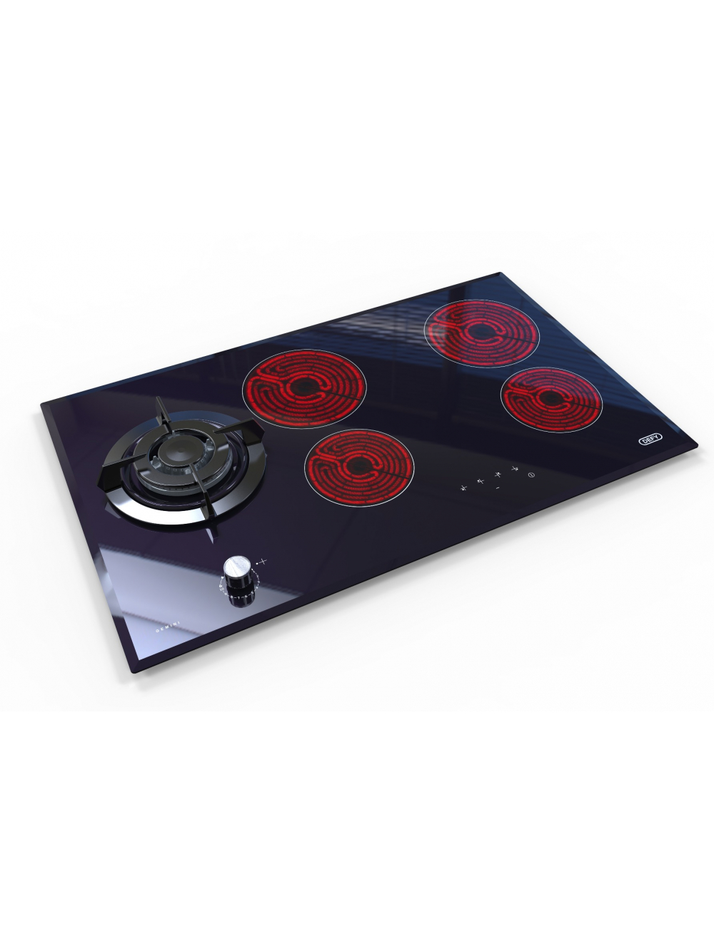 Defy Dual Fuel Gas Hob 4plate Ceran And 1 Plate Gas Dhg901