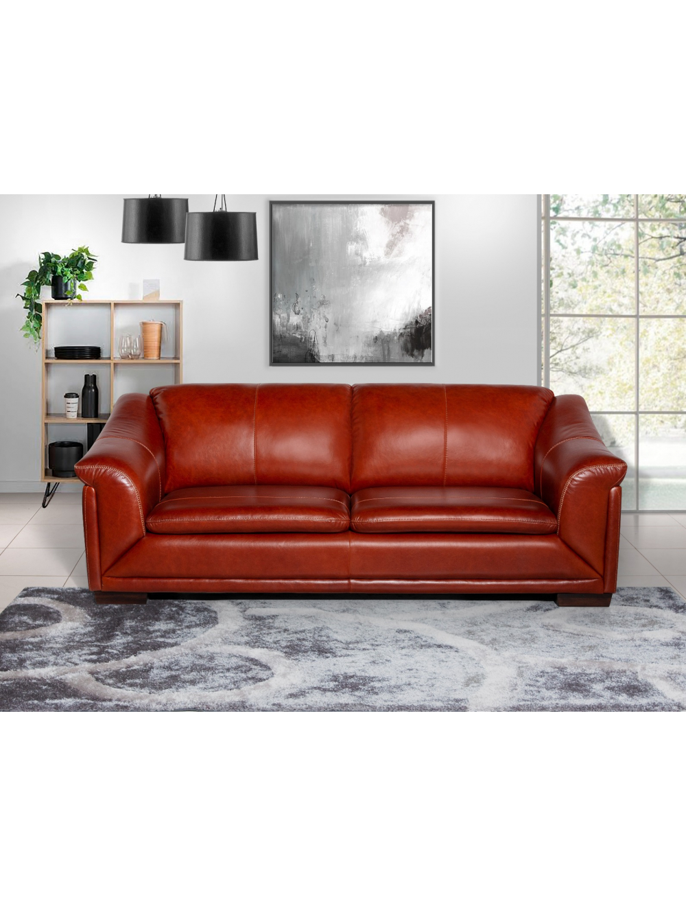 Full store leather sofa