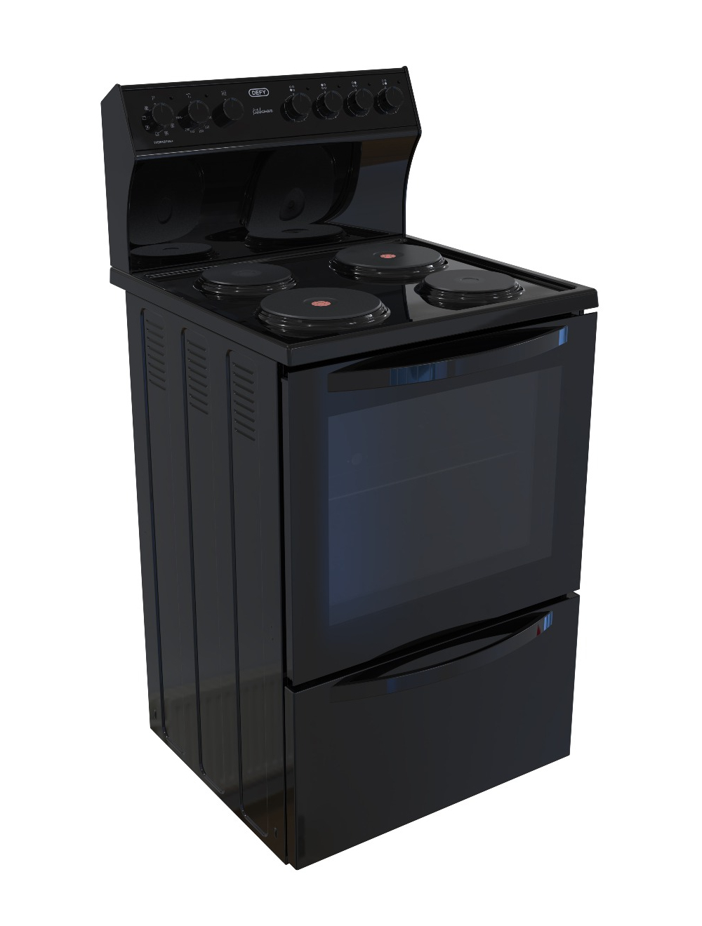 Defy Multi Function Thermofan Black Cable Stove Dss697