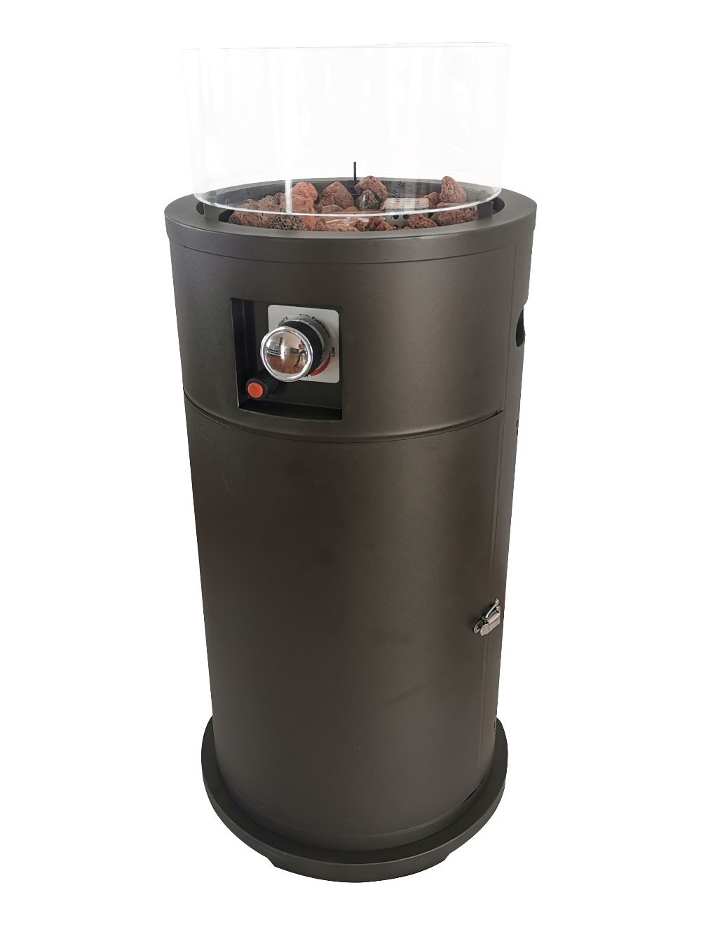 ALVA GAS SHORT STAND FIREPIT PATIO HEATER (WITH LAVA STONES)