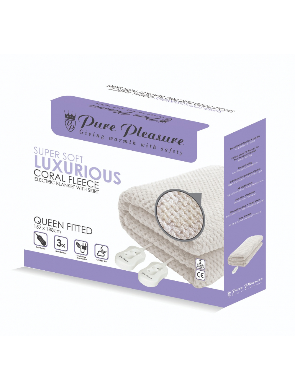 Pure pleasure electric blanket queen on sale
