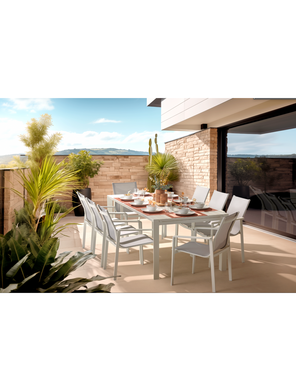 9 piece aluminium outdoor setting best sale