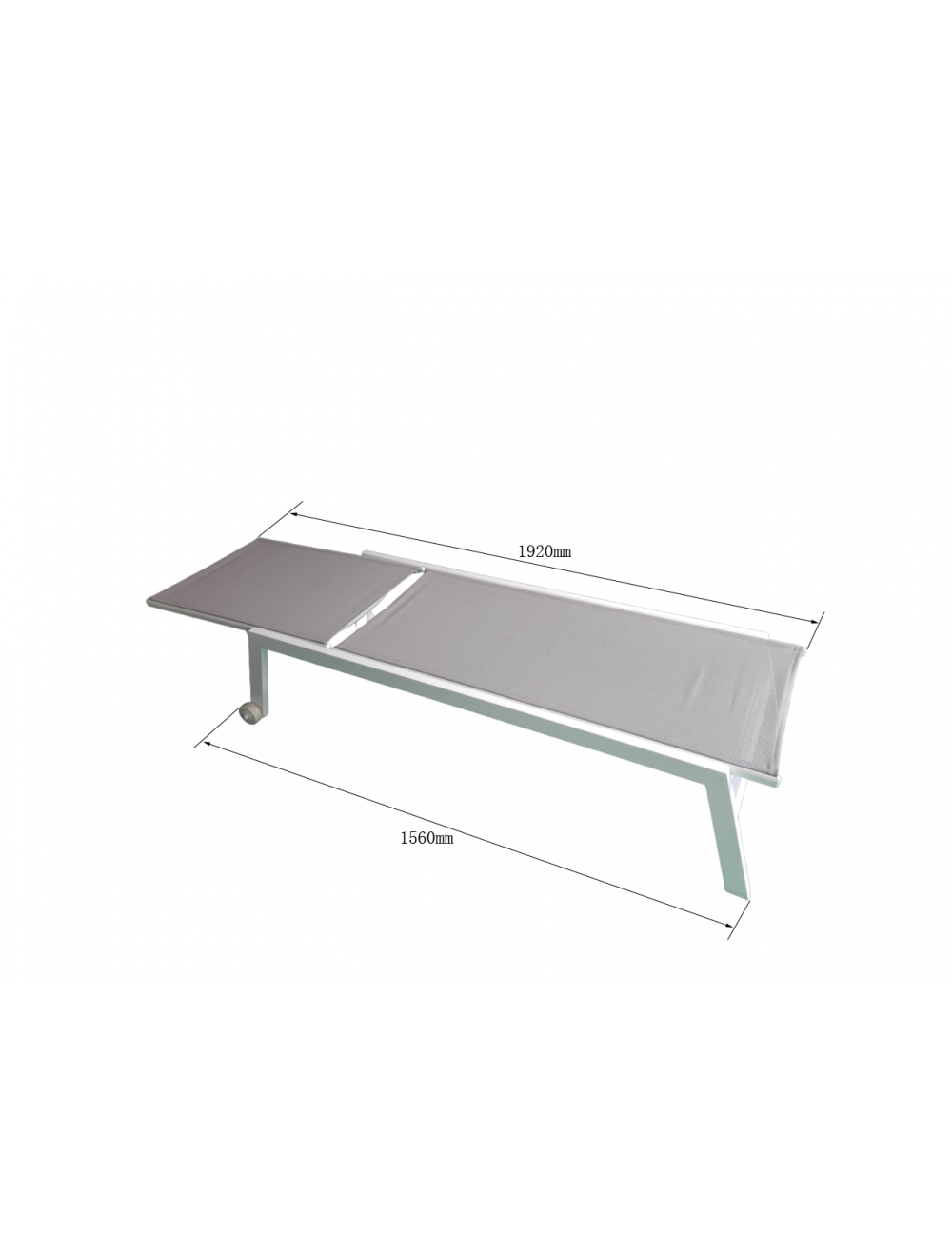 Lyon Aluminium Pool Lounger With Wheels
