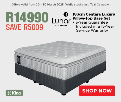 Mumbai Sleeper Couch  
R12499 each 
SAVE R1500 