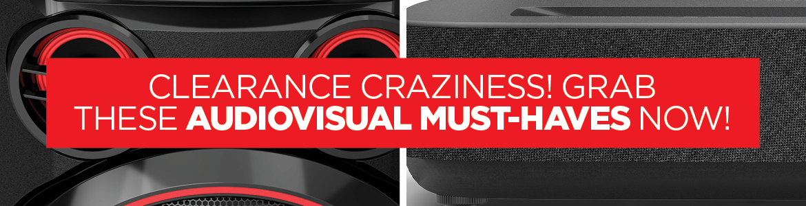 CLEARANCE CRAZINESS! GRAB THESE AUDIOVISUAL MUST-HAVES NOW!