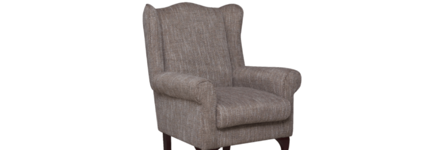 Ascot Fabric Wingback Beige