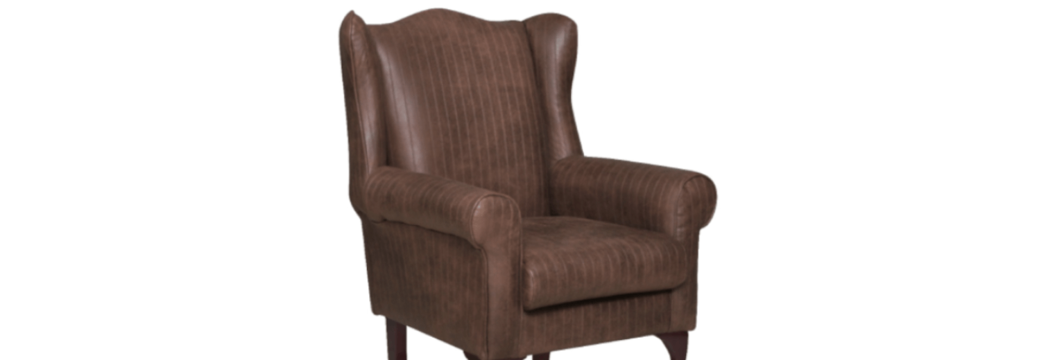 Ascot Fabric Wingback Mocca